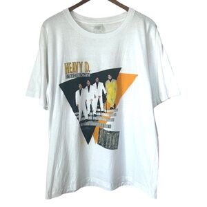 Vintage 1989 Heavy D & The Boyz Big Time Rap Backstage Pass T Shirt L/XL